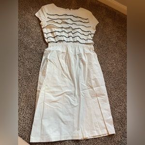 Shabby apple women’s medium cream waves dress